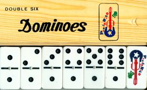 Dominoes with Puerto Rican Flag